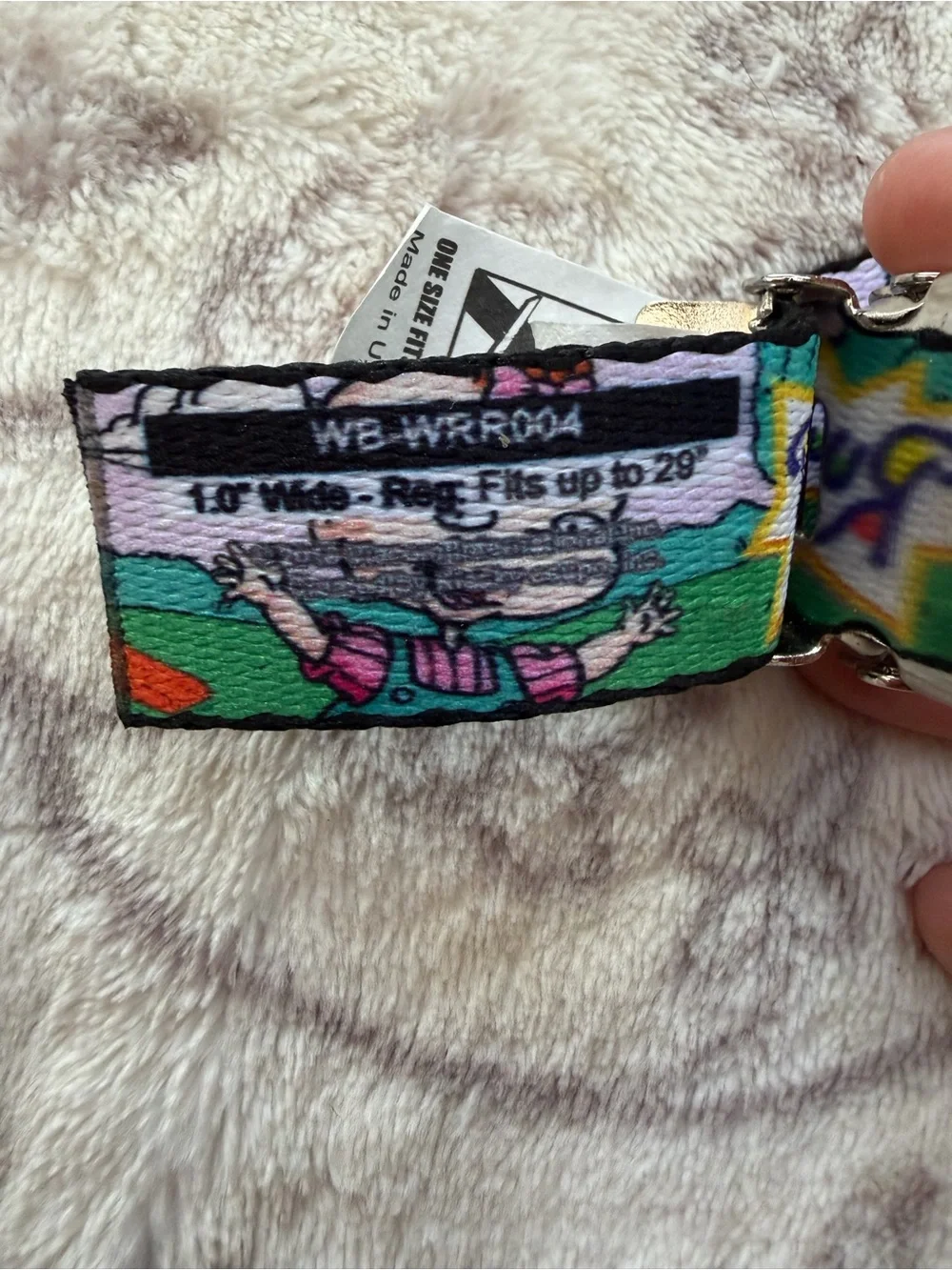 Rugrats Lil & Phil Outdoor Poses Chrome Buckle Web Belt kids